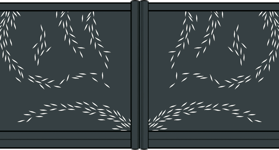 Portail aluminium Titane