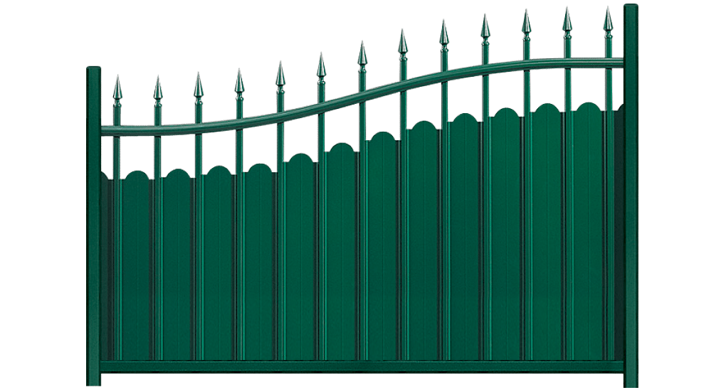 La clôture alu Fresque, style fer forgé . Une fabrication Française et sur mesure