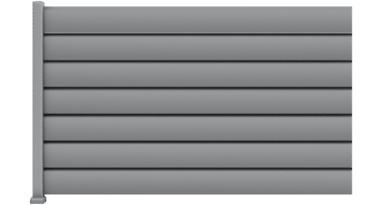 Clôture en aluminium Zimbra, voir sans être vu avec ses lames biaises / obliques