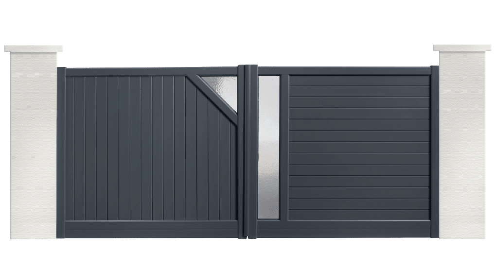 portail aluminium contemporain boléro
