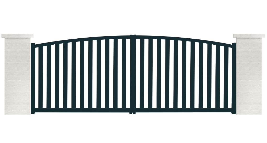portail aluminium contemporain bruine