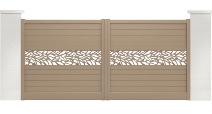 portail aluminium contemporain capret motif jungle