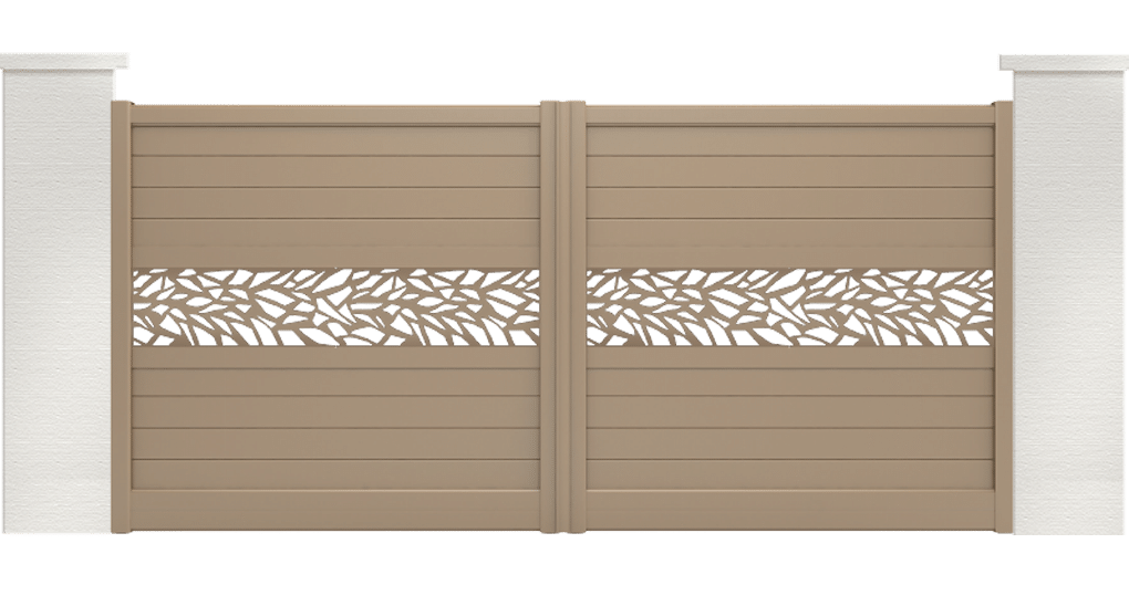 portail aluminium contemporain capret motif jungle