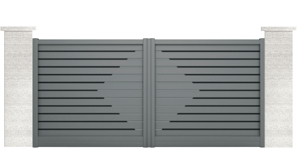 portail aluminium contemporain carassin