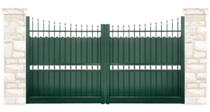 portail aluminium contemporain demeure