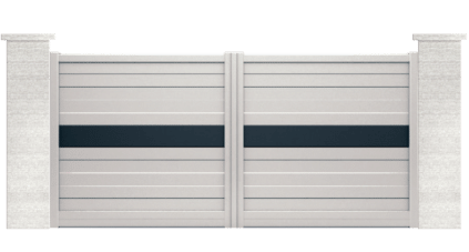 portail aluminium contemporain dormelle
