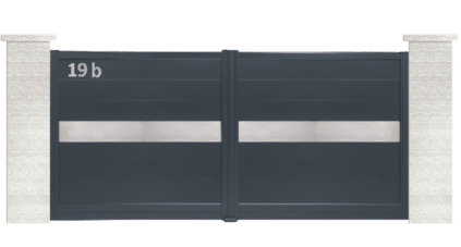 portail aluminium contemporain inoxium