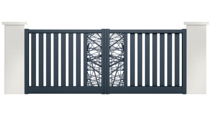 portail aluminium contemporain makaire