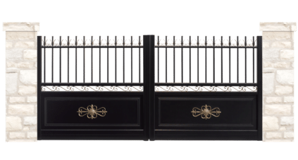 portail aluminium contemporain noble