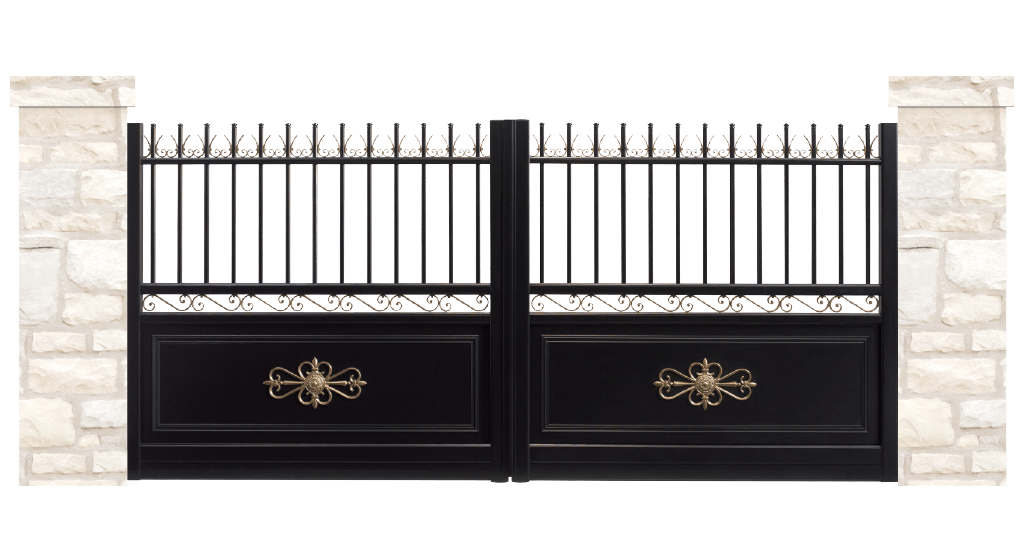 portail aluminium contemporain noble