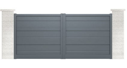 portail aluminium contemporain rétro