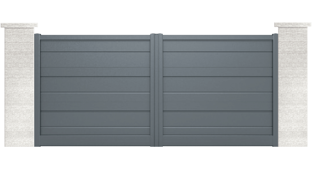 portail aluminium contemporain rétro