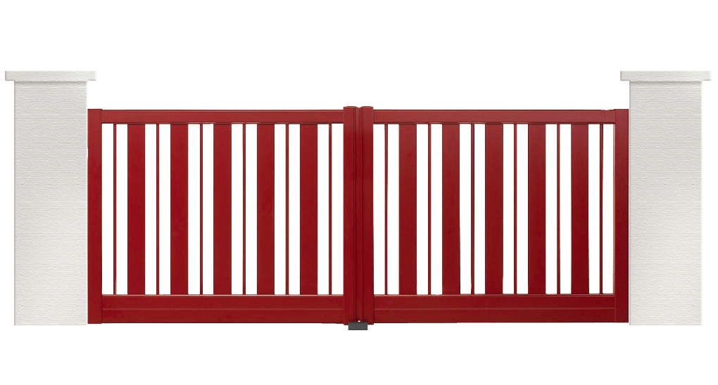 portail aluminium contemporain ridee