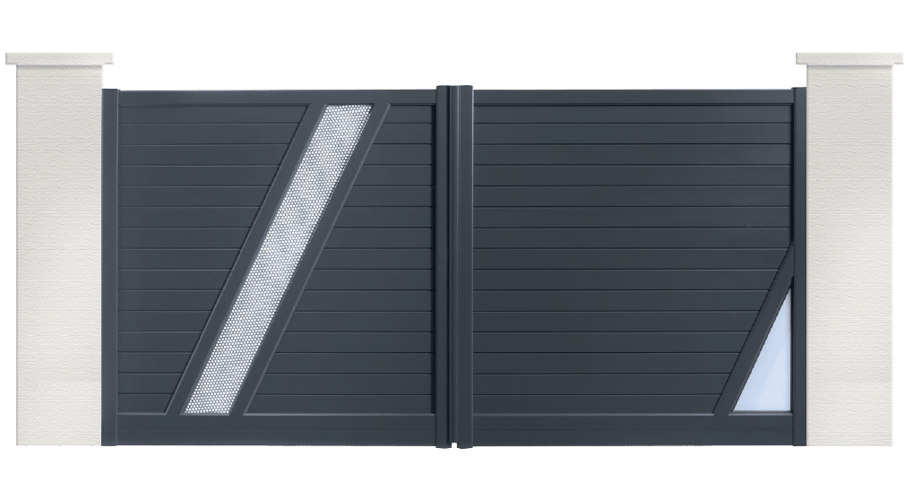 portail aluminium contemporain rumba