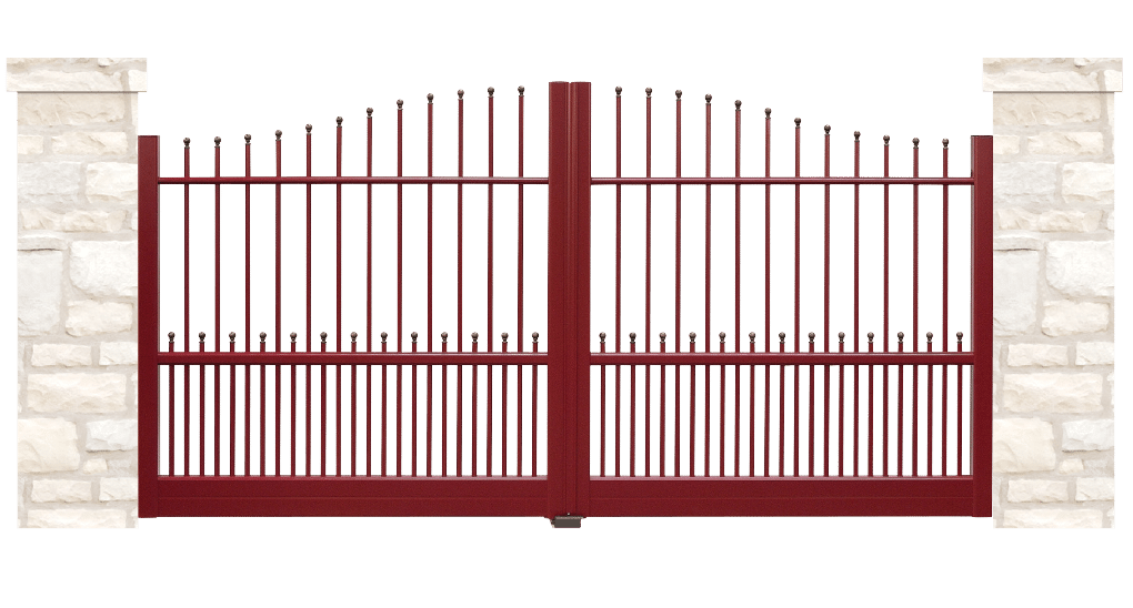 portail aluminium traditionnel sentier