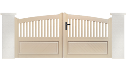 Portail PVC Harpe est fabriqué sur mesure par Charuel