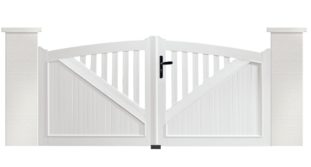 Portail PVC Trombone fabriqué sur mesure et en France