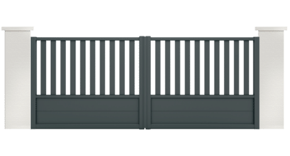 portail aluminium contemporain cinabre