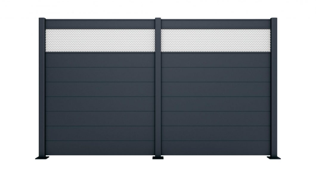 Claustra aluminium Plumbago, proposée par Charuel et partie intégrante de la gamme Les Contemporains