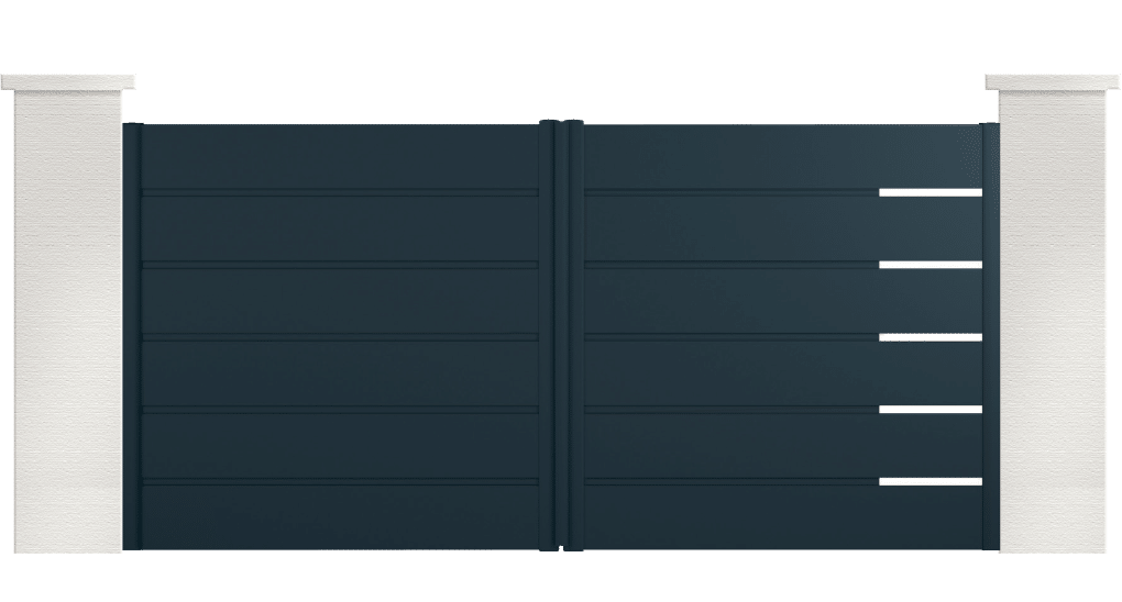 portail aluminium contemporain saturnia