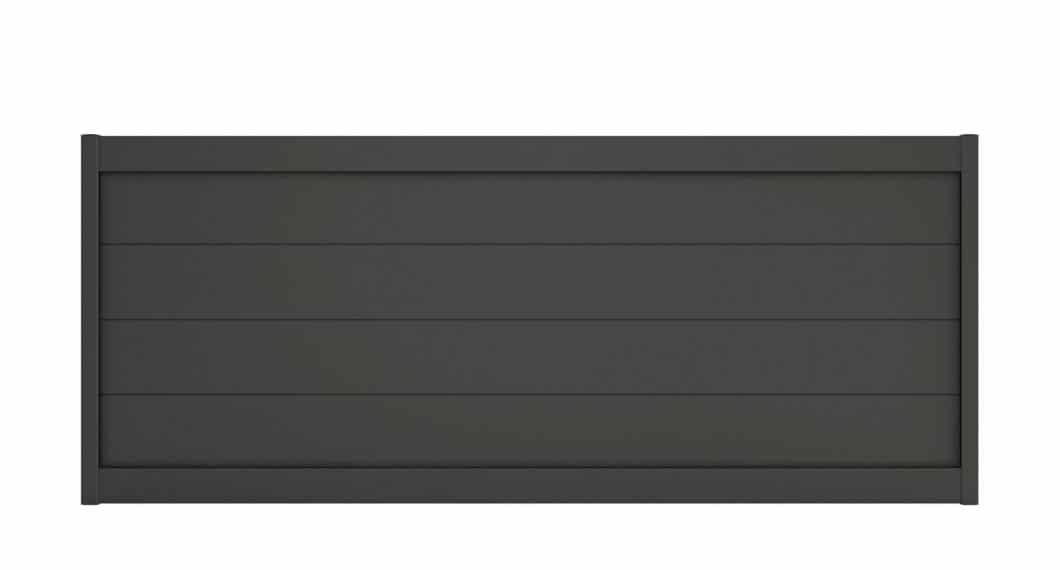 Optez pour la sobriété et l'élégance du portail aluminium Hyles, visible ici dans son coloris Gris 7022 SMF