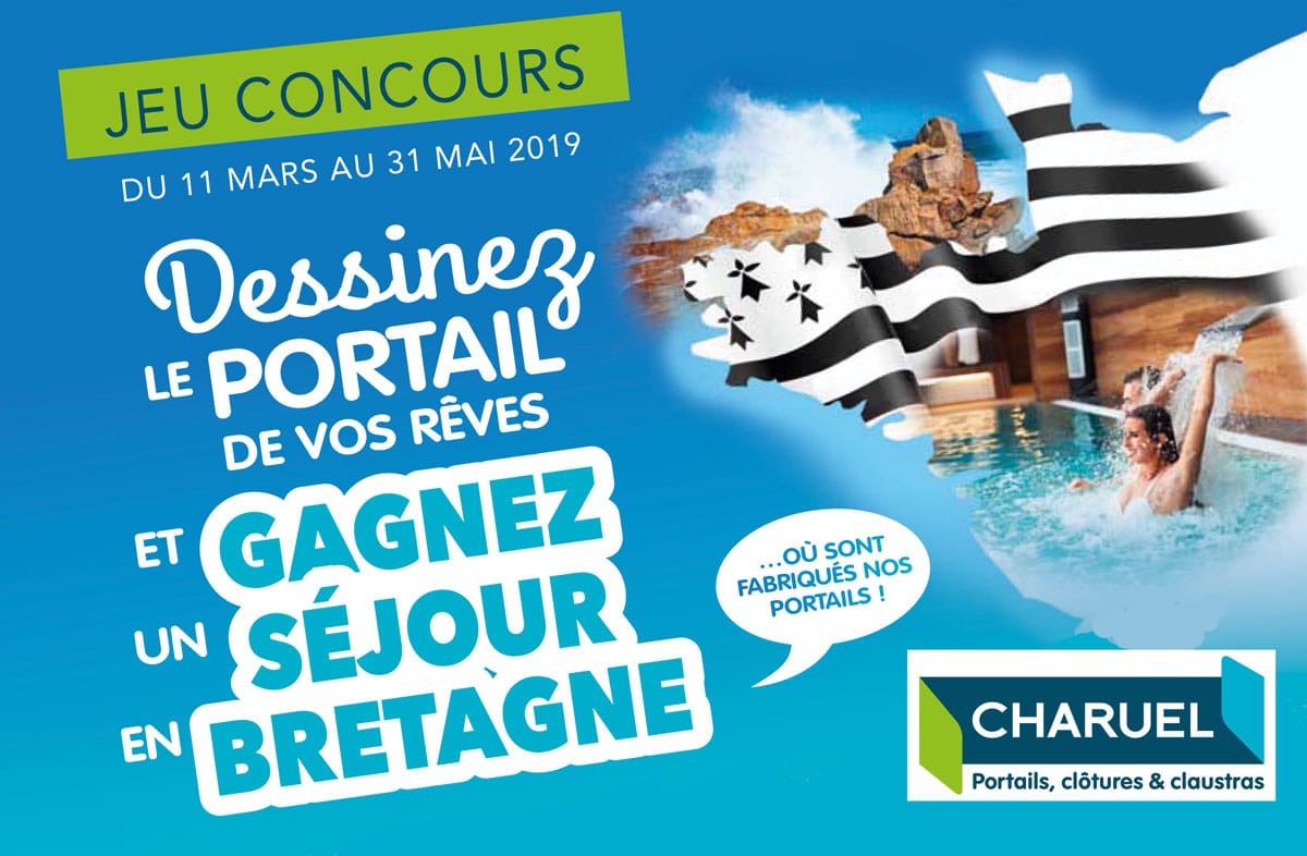 Tentez de gagner un w-d en Bretagne avec les installateurs de portails Charuel