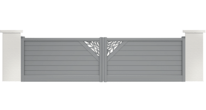 portail aluminium contemporain bromeliard