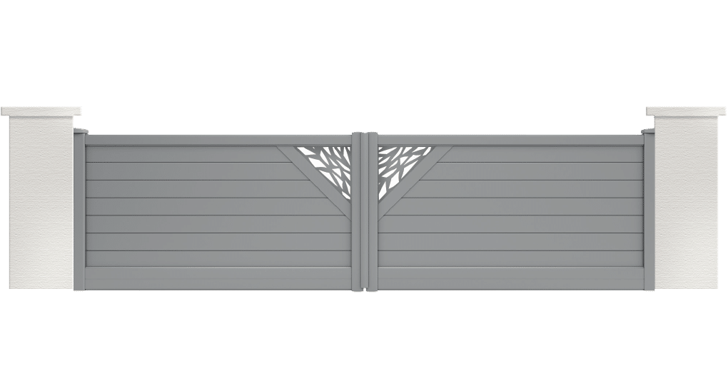 portail aluminium contemporain bromeliard