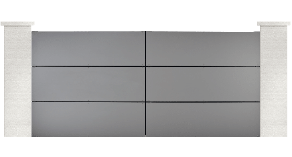 portail aluminium contemporain lithop