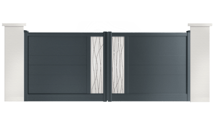 portail aluminium contemporain gill