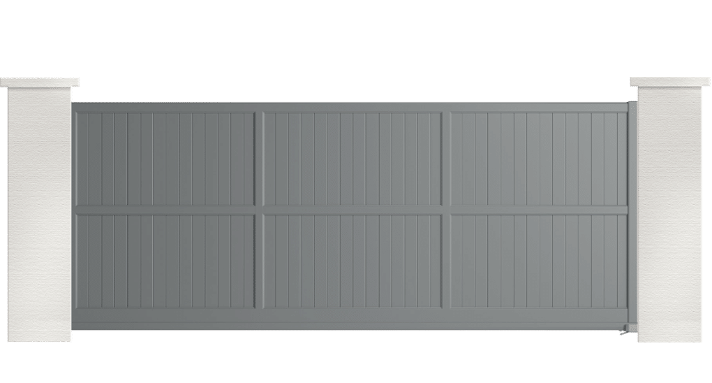 portail aluminium contemporain plaintain